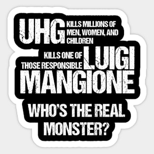 Luigi Mangione (White Text) Sticker